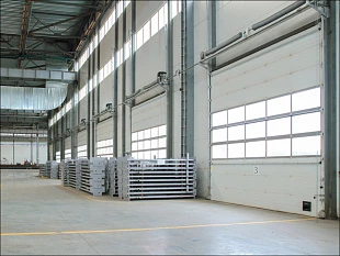 Панорамные секционные ворота Doorhan ISD02 2500x3700 (остекление с перемычками)